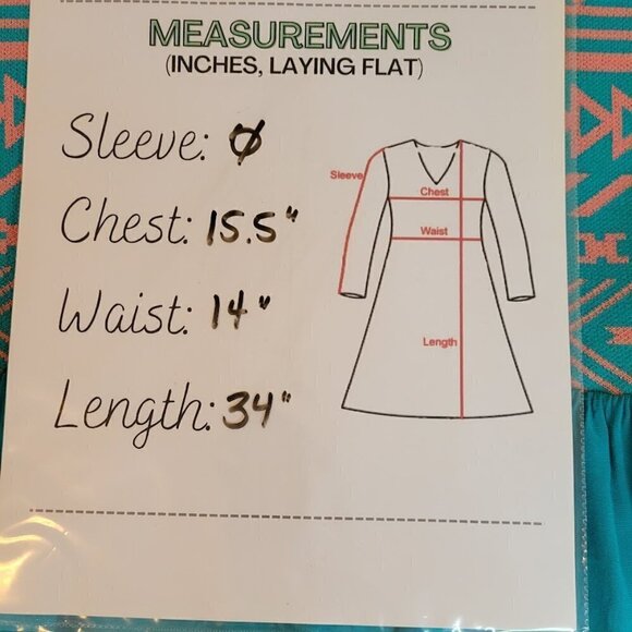 Skies Are Blue Dakota Turquoise & Coral Fit & Flare Tank Dress Women's Size M - Picture 12 of 12